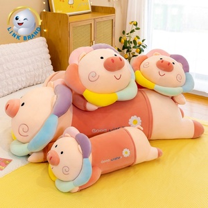หมอนตุ๊กตาสัตว์ยัดไส้นุ่มมากน่ารักลายการ์ตูนตุ๊กตาหมูดอกไม้น่ารักสำหรับเป็นของขวัญสำหรับเด็กๆ - Product Image 2