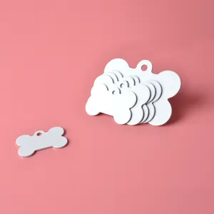 Xương hình dạng trống Trắng thăng hoa Dog Tag - Product Image 3