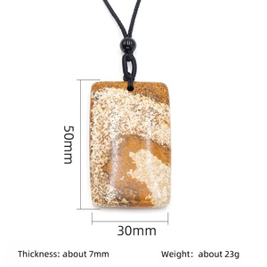Vente en gros de bijoux en pierres précieuses en cristal naturel <span class=keywords><strong>Pierre</strong></span> de guérison Agate Eastern Power Collier à pendentif à breloque pour porter chance - Product Image 2
