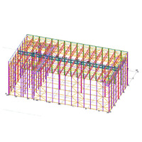 Almacén de Estructura de Acero de Alta Capacidad para Almacenamiento de Maquinaria Pesada, Diseño de Base Reforzada