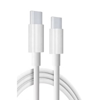 Câble de charge rapide USB Type-C vers C en TPE blanc ultra-fin OD2.9mm 2m 3m PD60W 3A20V pour Macbook Iphone15 Huawei Xiaomi