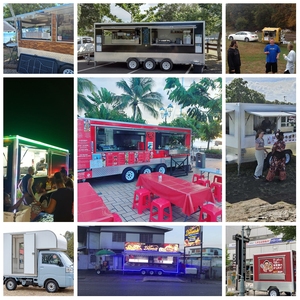 Chariot <span class=keywords><strong>de</strong></span> service intérieur en acier inoxydable sur roues avec réfrigérateur et présentoir, idéal pour les stands <span class=keywords><strong>de</strong></span> marché mobiles, les barbecues, les poulets et les snacks - Product Image 6