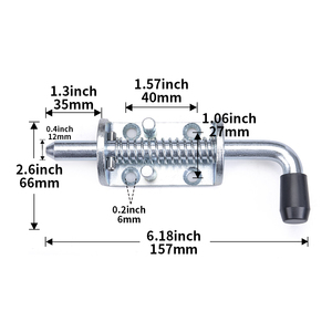 Haute qualité <span class=keywords><strong>universel</strong></span> voiture remorque porte galvanisé à ressort loquet serrure goupille baril boulon 70702 - Product Image 5