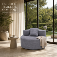 Canapé en tissu rond et incurvé moderne, meubles de salon, canapé confortable en forme de nuage, canapé de salon minimaliste de luxe, vente en gros