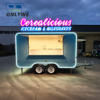 Onlywe Mobile Imbisswagen Perfekt für Snacks, Burger, Hotdogs, Straßenverkauf und Veranstaltungen Voll Ausgestattet Versand Möglich