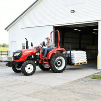 Livraison gratuite, mini tracteurs 4x4 pour l'agriculture, tracteur agricole de 50 CV avec chargeur frontal, boîte de vitesses et transmission par engrenages