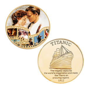 5 Películas Americanas: Monedas <span class=keywords><strong>de</strong></span> Oro <span class=keywords><strong>de</strong></span> Titanic. Monedas Conmemorativas <span class=keywords><strong>de</strong></span> Personajes <span class=keywords><strong>de</strong></span> Películas. Perfecto para coleccionar o regalar. - Product Image 5