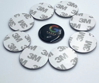 Impression de logo personnalisée, étiquette NFC de 25 mm, étiquettes NFC pour les réseaux sociaux, étiquettes téléphoniques NFC, étiquettes NFC étanches en époxy, étiquettes RFID actives, étiquettes NFC pour les avis Google
