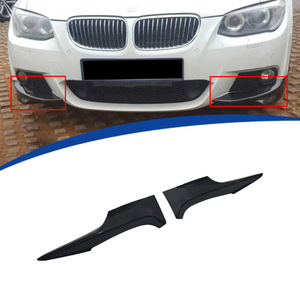 Protectores de Esquinas para Parachoques Delantero BMW Serie 3 E92, Material ABS Negro Brillante, Par Izquierdo y Derecho - Product Image 1