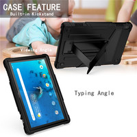 Fabrika toptan darbeye dayanıklı güvenli PC silikon 3 in 1 çocuklar Tablet tutucu standı kılıf için Lenovo Tab M10 TB-X605 X505 kapak