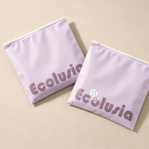 GRS Recyclable CPE Zipper Bags | Frosted Self Seal Clothing Packaging for Underwear <b>Garments</b> - Product Image 2