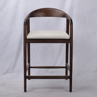 Tabourets de bar modernes en bois massif de noyer, chaises de salle à manger en bois de haute qualité avec coussin de siège pour bar, îlot de cuisine