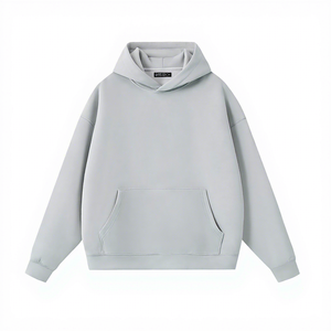 Sudadera con Capucha para Hombre, Color Sólido, Corte Holgado, Felpa Francesa, Estilo Casual para Otoño, Diseño con Bolsillos, Manga Larga - Product Image 4