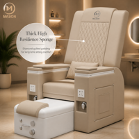 Fauteuil de pédicure automatique moderne de luxe, canapé de massage réglable à 180°, bain de pieds en céramique à remous, pour salon de manucure professionnel