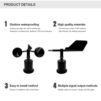 Registrador Digital Meteorológico RS232 RS485 GPRS para Medición de Velocidad y Dirección del Viento, Anemómetro para Barcos, Detector para Grúas, Medición en Campo