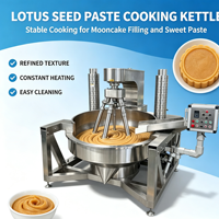 Marmite de cuisson industrielle à agitation planétaire, cuve à chauffage continu à double enveloppe pour la pâte de graines de lotus et la garniture de gâteaux de lune
