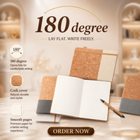 Coffret Cadeau d'Affaires Personnalisé : Carnet et Stylo Promotionnels, Carnet A5 en Liège et PU avec Sangle Élastique pour l'Export