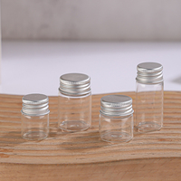 Venta al por mayor vacío diámetro 22mm borosilicato resistente al calor tubo de vidrio botella pequeña botella de vidrio tornillo tapa de aluminio