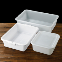 Cajas de asas de almacenamiento de alimentos de cocina moderna multifuncional comercial apilable PP inyección cantina Hotel bañera de lavado autobús