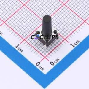 TS013-CBW1FH13.0 Tactile Switch Through hole-4P,6x6mm Switch Single Pole Single Throw Round Button 2.5N Through Hole - Product Image 1