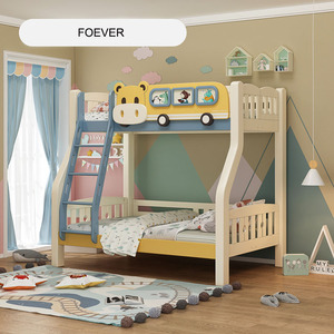 Litera de madera sólida para niños, cama alta y baja para madres, muebles de habitación - Product Image 1
