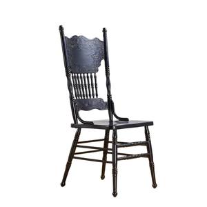 Silla de comedor americana retro de madera maciza, estilo rústico Windsor, estable para uso en interiores. - Product Image 5