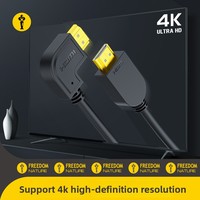 Adaptador en ángulo de 90 grados para cable 4K/8K con cobre sin oxígeno para PC, TV y proyector