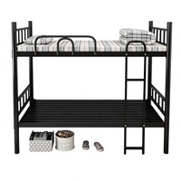 Lit superposé avec structure métallique, lit double pour dortoir, pour étudiants et personnel - Design minimaliste moderne personnalisable, robuste et stable