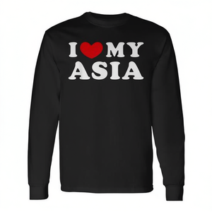 T-shirt à manches longues « I Love My Asia », vêtements promotionnels - Product Image 2