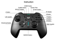 Joystick USB con Cable al por Mayor, Gamepad con Motor de Vibración, Botón Turbo, Diseño Ergonómico, Giroscopio de Seis Ejes para PC, Android TV/Media