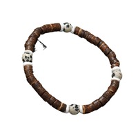Bracelet de perles de coquille de noix de coco pour hommes bohème vente en gros bijoux d'été en bois de pierre naturelle concassée