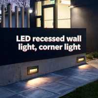 Lampes encastrées en aluminium pour hôtels, éclairage de marches, indice de protection IP54, 220V, 3W LED, 3000K, CRI80, éclairage d'escalier, de passerelle et de cour