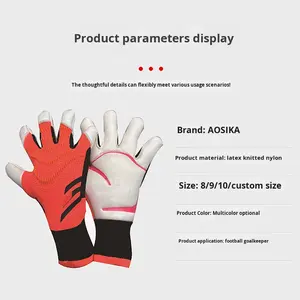 Guanti Professionali da Portiere di <span class=keywords><strong>Calcio</strong></span> Rinforzati Antiscivolo in Lattice Resistenti all'Usura per <span class=keywords><strong>Allenamento</strong></span> Prodotti in Cina - Product Image 3