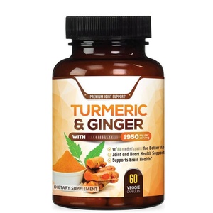 Joint Heart <b>Liver</b> Support Organic Natural Turmeric Curcumin Black Pepper Ginger Capsules Turmeric Capsule Ginger Capsules - Product Image 1
