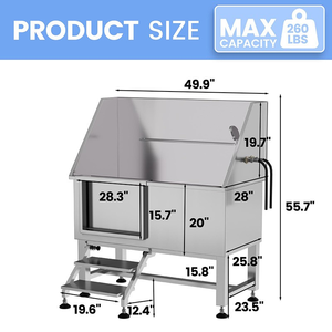 Thép Không Gỉ Pet Xử Lý Bảng Cho Chó Tĩnh Nhiệt Động Vật Điều Trị Tắm Chăm Sóc Sắc Đẹp Gấp Xử Lý Cho Phòng Tắm Sử Dụng - Product Image 6