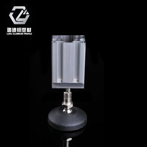 Pieds réglables Luhu pour tables industrielles en profilés aluminium avec base en caoutchouc 10mm 15mm 20mm - Product Image 1