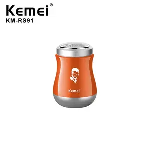 새로운 USB 충전식 전기 미니 면도기 Kemei KM-RS91 휴대용 방수 남성 이발사 면도기 전기 면도기