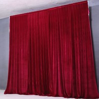 LILISAURA Tirai Latar Belakang Katun Mewah Profesional Elegan Tradisional untuk Pernikahan dan Warna Merah Anggur untuk Dekorasi Pernikahan