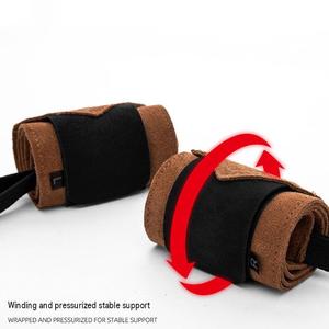 Yx Leather Breathable Sports Wrist Support <b>Band</b> for Weightlifting Training Push-ups <b>Sweat</b>-absorbing Deadlift Guard Fitness - Product Image 3