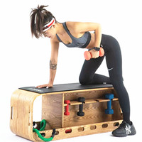 Boîte à haltères multifonctionnelle en bois et banc d'exercice Machine de musculation professionnelle pour l'entraînement physique