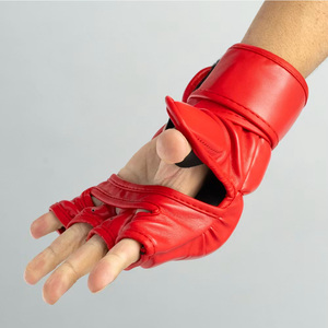 Guantes de Entrenamiento de MMA de Cuero de Alta Calidad, Transpirables, con Palma Abierta, Correa de Muñeca Ajustable, Antideslizantes, Logotipo Personalizado, Unisex - Product Image 6