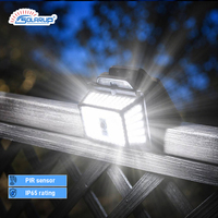 Lampes solaires de jardin à LED, lumière blanche/chaude, batterie 1500 mAh, puissance 19 W, 650 lumens, étanches pour l'extérieur, sécurité des allées de jardin, FCC ROSH