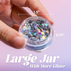 Wholesale Bulk Custom Holographic Polyester Chunky Glitter for Christmas Decorations Crafts Tumbler Face and Cosmetic Use - Product Image 2