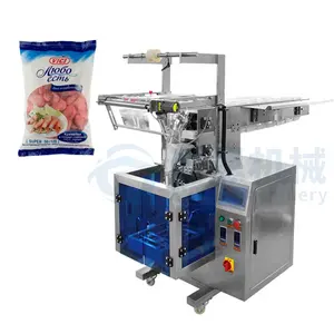 Easy To Use Automatic 50g - 250g Sea Food Frozen Shrimp Noodle Chain Bucket Packing Machine