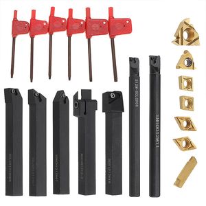 12mm/16mm tige tour barre d'alésage outils de tournage ensemble de supports avec 7 pièces plaquettes en carbure et clés outils de coupe CNC - Product Image 1