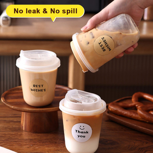 Vasos Desechables <span class=keywords><strong>de</strong></span> Plástico PET Transparentes con Forma <span class=keywords><strong>de</strong></span> U y Tapa, Personalizados al por Mayor, para Jugos Helados, Té <span class=keywords><strong>de</strong></span> Burbujas, <span class=keywords><strong>Café</strong></span> para Llevar - Product Image 5