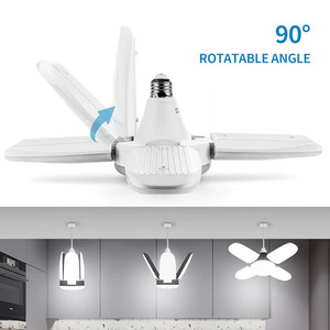 Lampe Led de <span class=keywords><strong>Garage</strong></span> déformable, 28W, 4 panneaux réglables, 6000K, éclairage de <span class=keywords><strong>Garage</strong></span> attique, fond, E26 E27 - Product Image 3