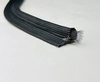 Joint rond renforcé de fil d'acier 10mm Joint de porte de four résistant aux hautes températures Corde élastique en fibre de verre tissée