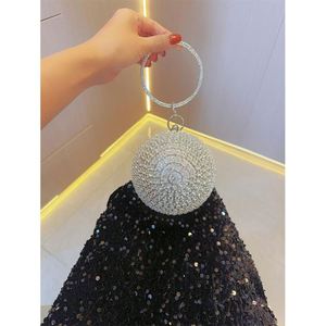 心形手拿包 水钻晚宴包 女士舞会金色水晶手包 - Product Image 2