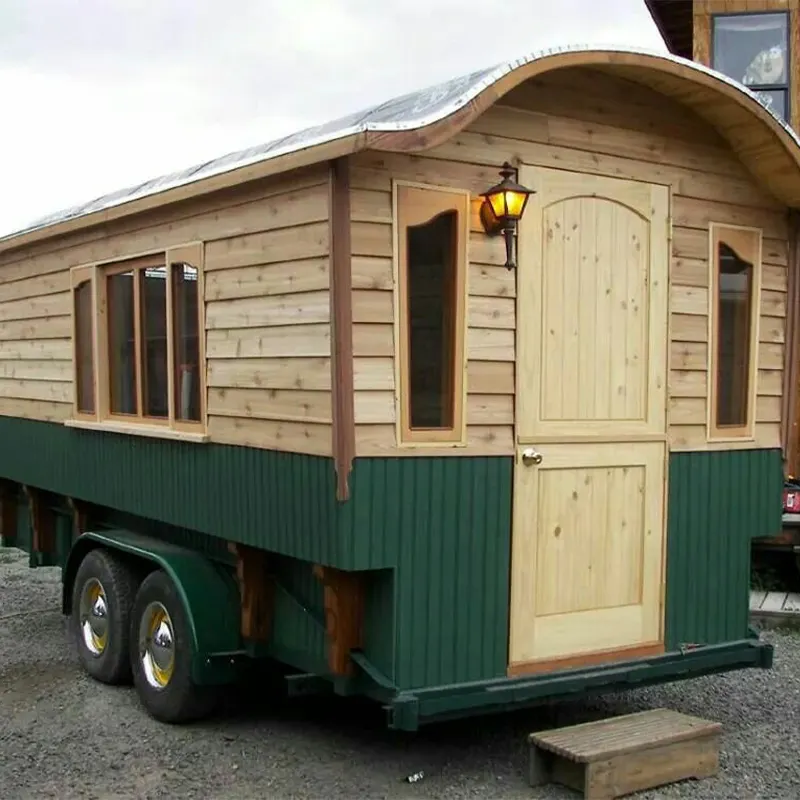 Customized Size Container House Insulation Luxury Wood Mobile Trailer Home In Brazil